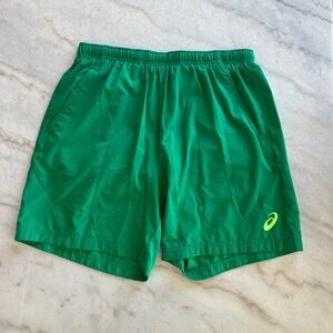 Green ASICS Dry Fit Workout Shorts Size M